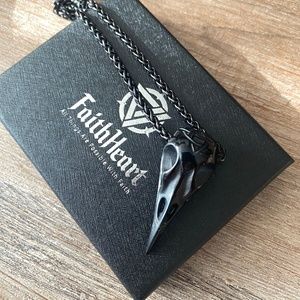 Raven Skull Necklace FaithHeart